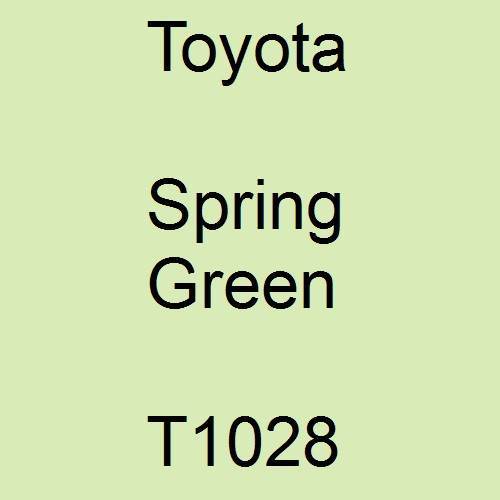 Toyota, Spring Green, T1028.